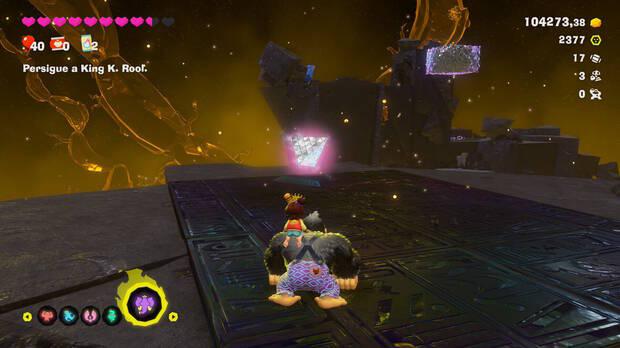 Donkey Kong Bananza - Ubicación del plátano 05 en Centro del planeta