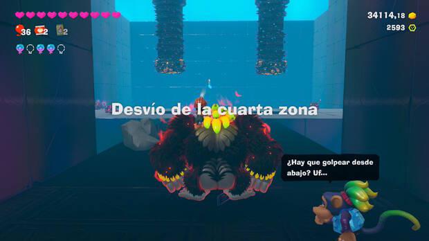 Donkey Kong Bananza - Ubicacin del pltano 48 en Estrato de la laguna