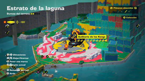 Donkey Kong Bananza - Localizacin en el mapa del pltano 41 en Estrato de la laguna