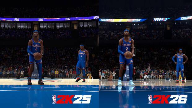 NBA 2K26 comparativa con NBA 2K25 mejoras en grficos
