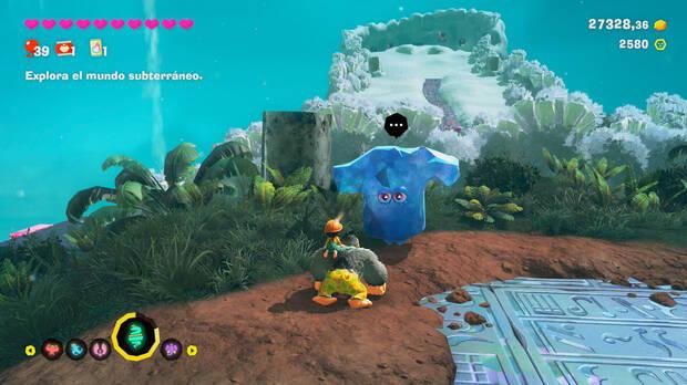 Donkey Kong Bananza - Ubicación del plátano 10 en La bifurcación