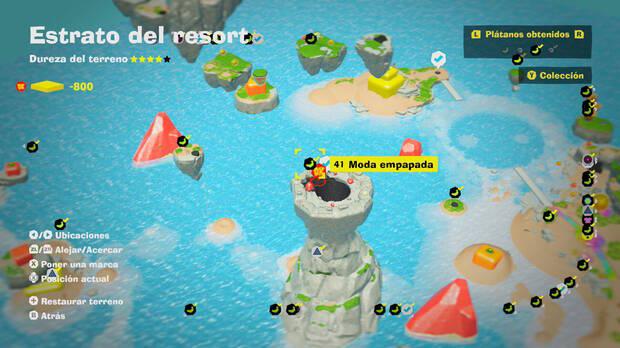 Donkey Kong Bananza - Localización en el mapa del plátano 41 en Estrato del resort