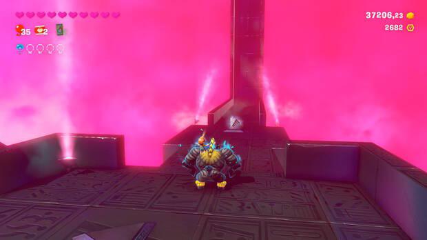 Donkey Kong Bananza - Ubicación del plátano 64 en Estrato del glaciar