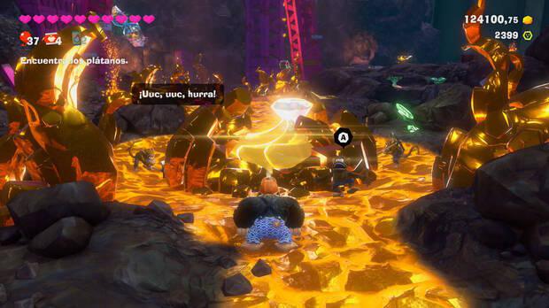 Donkey Kong Bananza - Ubicación del plátano 05 en Colapso de Isla Lingote