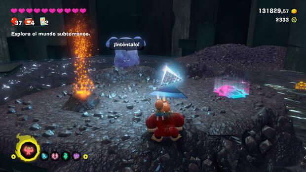 Donkey Kong Bananza - Ubicación del plátano 07 en Colapso de Isla Lingote