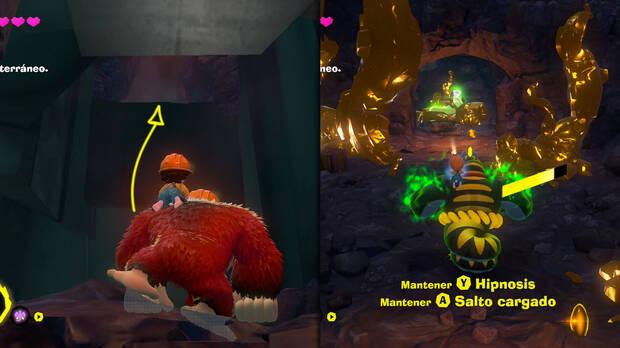 Donkey Kong Bananza - Ubicación del plátano 04 en Colapso de Isla Lingote