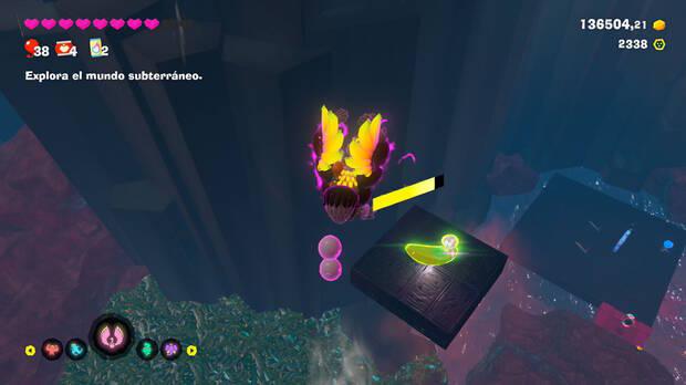 Donkey Kong Bananza - Ubicación del plátano 08 en Colapso de Isla Lingote