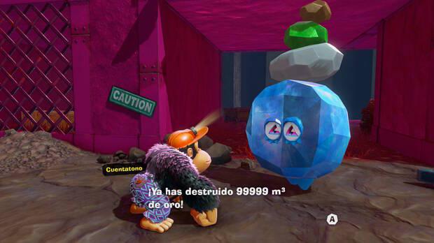 Donkey Kong Bananza - Ubicación del plátano 18 en Colapso de Isla Lingote