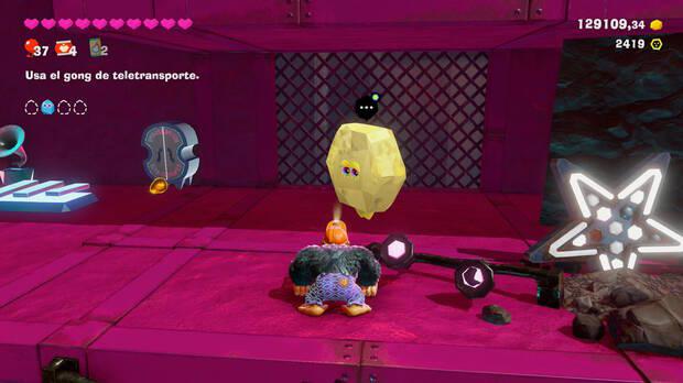 Donkey Kong Bananza - Ubicación del plátano 36 en Colapso de Isla Lingote