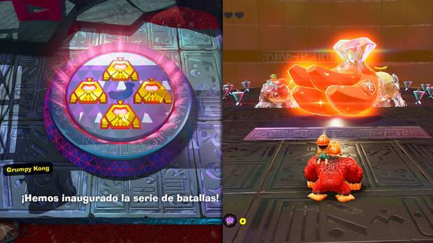 Donkey Kong Bananza - Ubicación del plátano 22 en Colapso de Isla Lingote