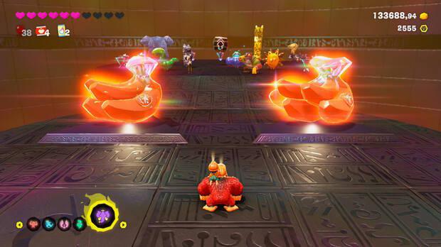 Donkey Kong Bananza - Ubicación del plátano 24 en Colapso de Isla Lingote