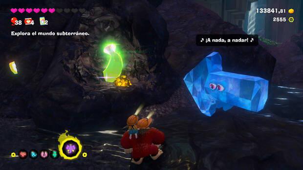 Donkey Kong Bananza - Ubicación del plátano 32 en Colapso de Isla Lingote