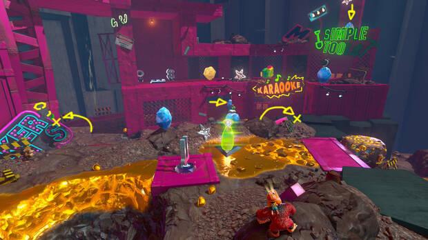 Donkey Kong Bananza - Ubicación del plátano 17 en Colapso de Isla Lingote