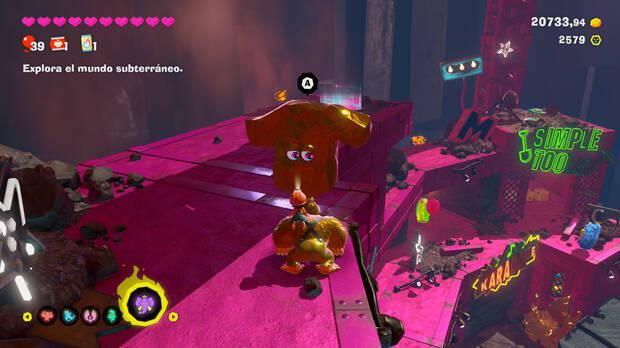 Donkey Kong Bananza - Ubicación del plátano 20 en Colapso de Isla Lingote