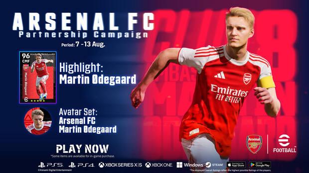 Konami y Arsenal renuevan su acuerdo con eFootball