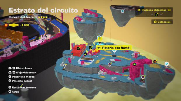 Donkey Kong Bananza - Localizacin en el mapa del pltano 04 en Estrato del circuito