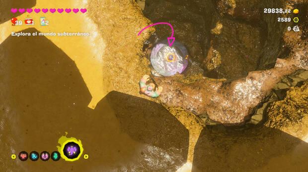 Donkey Kong Bananza - Ubicacin del pltano 03 en Estrato del vertedero