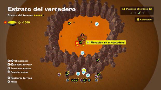 Donkey Kong Bananza - Localizacin en el mapa del pltano 03 en Estrato del vertedero