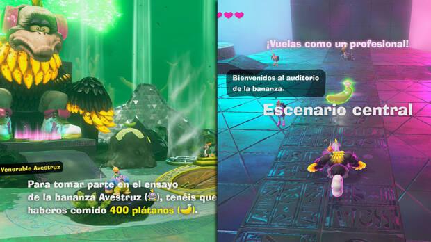 Donkey Kong Bananza - Ubicación del plátano 39 en Estrato del bosque