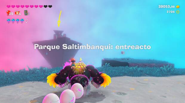 Donkey Kong Bananza - Ubicación del plátano 40 en Estrato del bosque