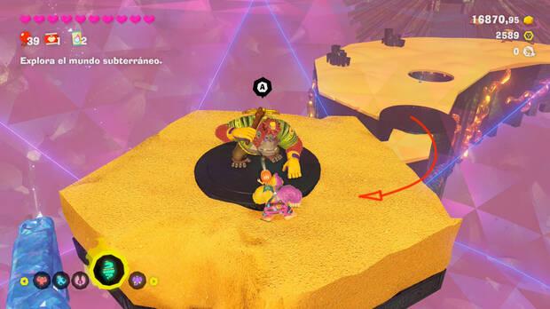 Donkey Kong Bananza - Ubicación del plátano 24 en Estrato prohibido