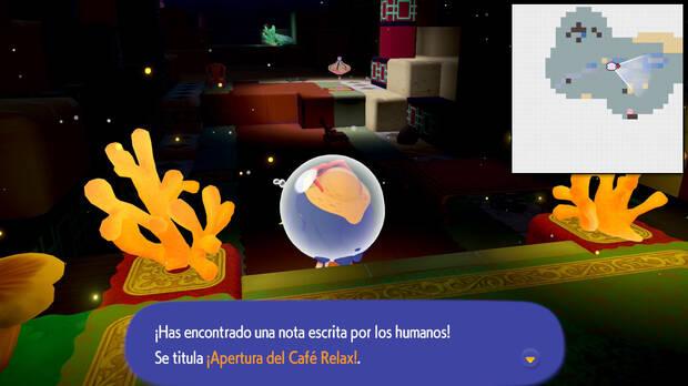 Pokémon Pokopia DLC 1 Cuenca Coralina - Localización del periódico coleccionable ˇApertura del Café Relax!