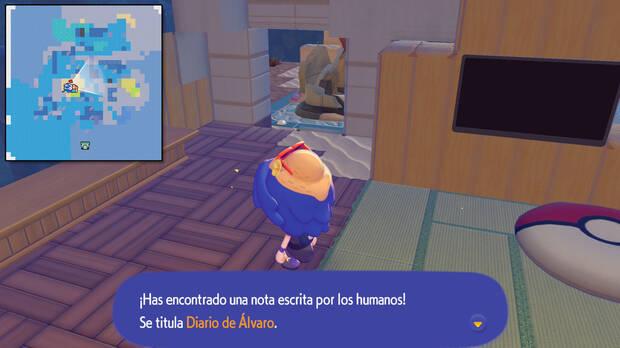 Pokémon Pokopia DLC 1 Cuenca Coralina - Localización de la nota coleccionable Diario de Álvaro