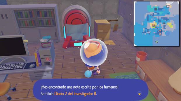Pokémon Pokopia DLC 1 Cuenca Coralina - Localización de la nota coleccionable Diario 2 del investigador B