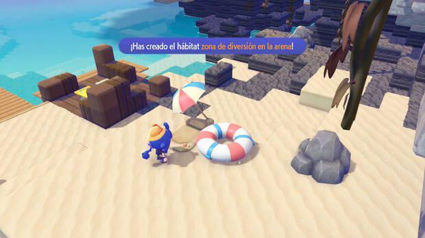 Pokémon Pokopia - Requisitos para crear el hábitat Zona de diversión en la arena del evento Consigue escamas para Feebas
