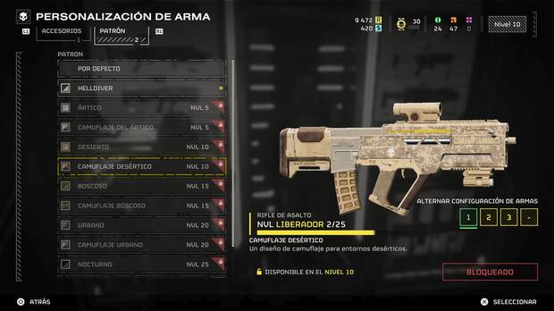Helldivers 2 - Cómo personalizar la apariencia y el camuflaje de las armas