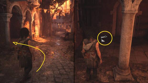 Resonance: A Plague Tale Legacy - Localización del amuleto Abalorio #01 en el capítulo 2