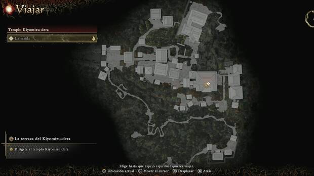 Onimusha: Way of the Sword - La terraza del Kiyomizu-dera; mapa de la zona del Templo de Kiyomizu-dera