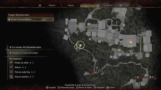 Onimusha: Way of the Sword - La terraza del Kiyomizu-dera; ubicaci�n de la piedra de afilar en la zona norte del camino que lleva al centro del mapa