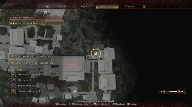 Onimusha: Way of the Sword - La terraza del Kiyomizu-dera; Sake casero al nordeste de la zona donde luchas contra Sasaki Ganryu
