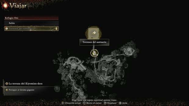 Onimusha: Way of the Sword - La terraza del Kiyomizu-dera; ubicaci�n del espejo Terrenos del santuario al final del trazado del Refugio Oni