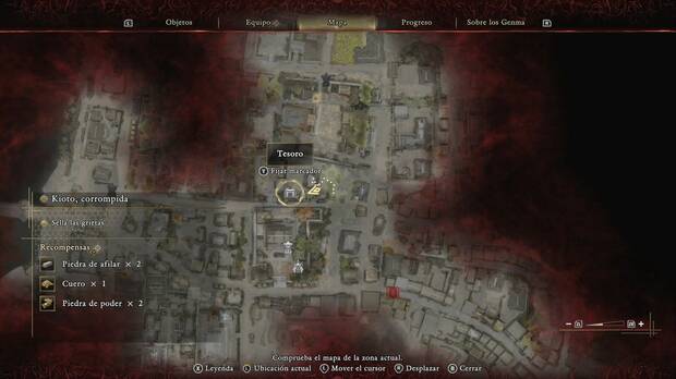Onimusha: Way of the Sword - Kioto, corrompida; ubicaci�n del tesoro #1 del Este de Kioto, al norte del templo Rokudo chinnoji