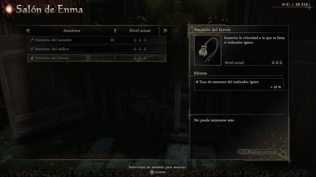 Onimusha: Way of the Sword - Amuletos, Amuleto del fervor