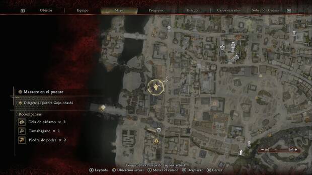 Onimusha: Way of the Sword - Masacre en el puente; baúl con tela de cáñamo en uno de los sembrados de la zona suroeste de Kioto