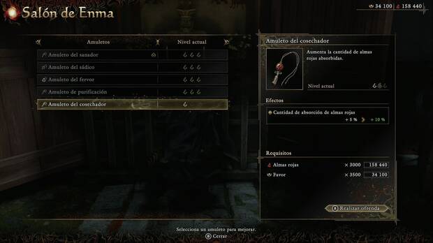 Onimusha: Way of the Sword - Amuletos, Amuleto del cosechador