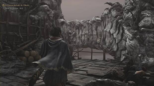 Onimusha: Way of the Sword - La danza kabuki de Okuni; pared por la que correr en el muelle noroeste del banco de arena
