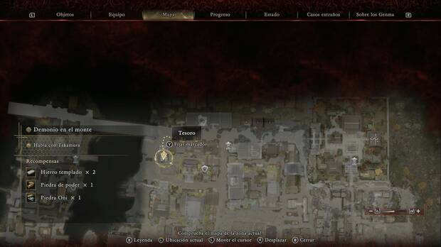 Onimusha: Way of the Sword - Demonio en el monte; ubicaci�n del tesoro en la zona oeste de la calle shijo, al noroeste de kioto