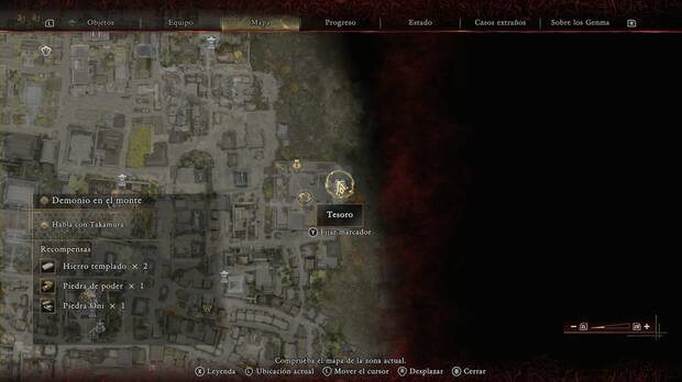 Onimusha: Way of the Sword - Demonio en el monte; ubicaci�n de un tesoro en la zona del templo del tercer portal oni