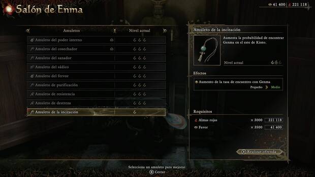 Onimusha: Way of the Sword - Amuletos, Amuleto de la incitación