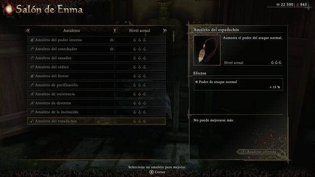 Onimusha: Way of the Sword - Amuletos, Amuleto del espadachín