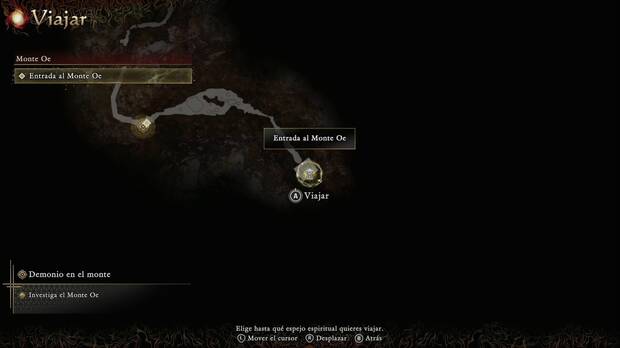 Onimusha: Way of the Sword - Demonio en el monte; ubicaci�n del espejo espiritual de la entrada al Monte Oe
