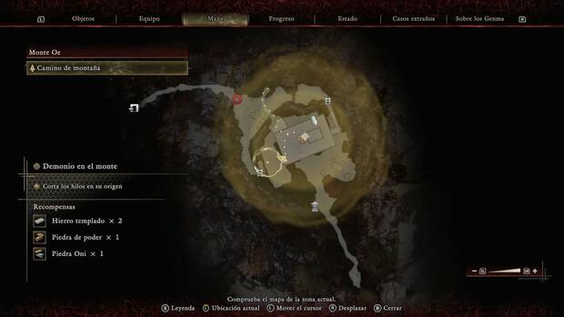 Onimusha: Way of the Sword - Demonio en el monte; ubicaci�n de la escalera por la que bajar al patio suroeste de la casa en ruinas