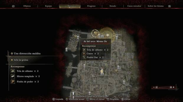 Onimusha: Way of the Sword - Encuentros del destino; ubicaci�n de la misi�n As del Arco: Monte Oe
