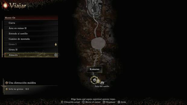 Onimusha: Way of the Sword - Ubicaci�n de uno de los Komainu del Monte Oe