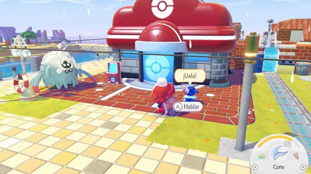 Pok�mon Pokopia - C�mo desbloquear la entrada a Cuenca Coralina hablando con Popplio