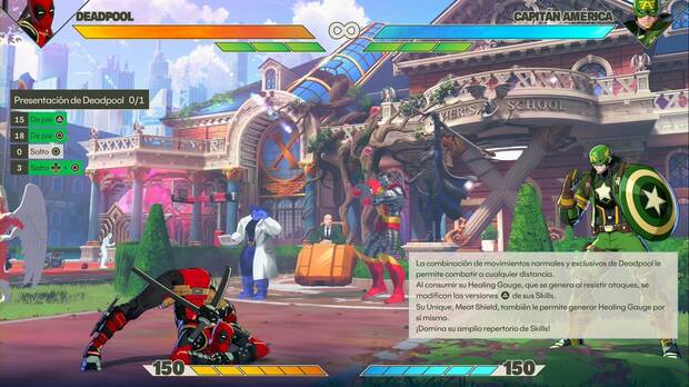 Marvel Tokon Fighting Souls - Comandos secretos de Deadpool; Deadpool usando el Sexy Centrefold (Desplegable sexy)